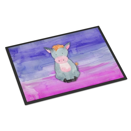 Carolines Treasures 24 x 36 in. Donkey Watercolor Indoor or Outdoor Mat BB7415JMAT